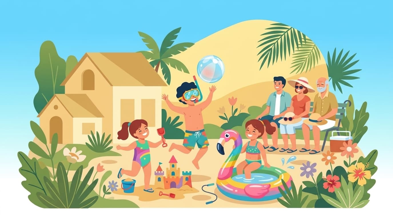 Children playing outdoors in summer — preventing summer regression in children with autism